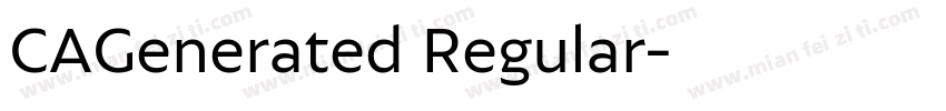 CAGenerated Regular字体转换